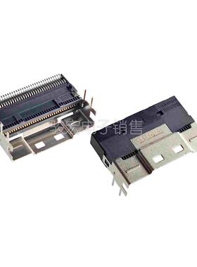 进口Slimline SLIM SAS座子SFF-8654接口74Pin卧式8X贴片8i连接器