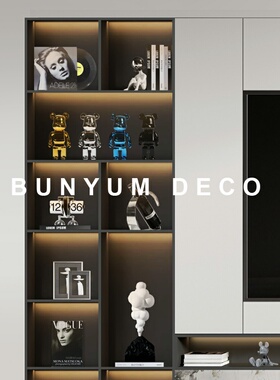 轻奢高档酒柜装饰品暴力熊摆件