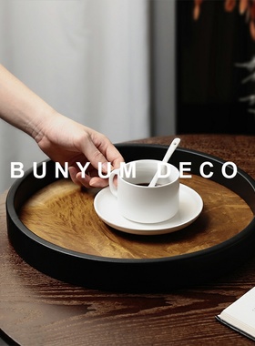 轻奢高端埃尔金圆形托盘收纳摆件