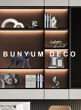 轻奢植绒豹酒柜软装饰品艺术摆件