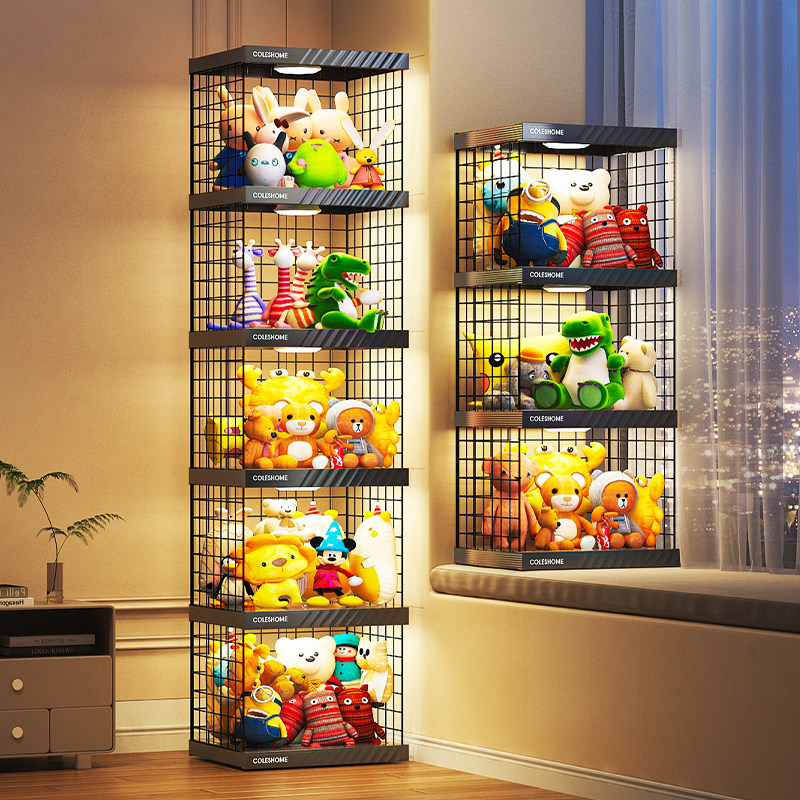 娃娃收纳桶透明篮筐布毛绒箱玩具筒玩偶柜装公仔盒收纳神器展示架,收纳整理,脏衣篮,淘宝优惠券,粉丝福利购,淘宝优惠卷