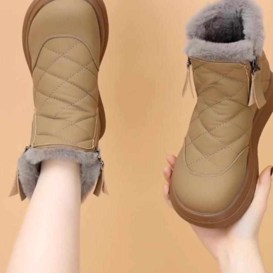 真皮保暖雪地靴女2025冬季加绒