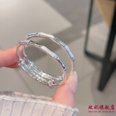 玫妃磨砂竹节平安喜乐聪明伶俐纯银手镯足银9999男女宝宝婴儿礼物