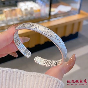 龙凤心经纯银手镯女简约百搭时尚