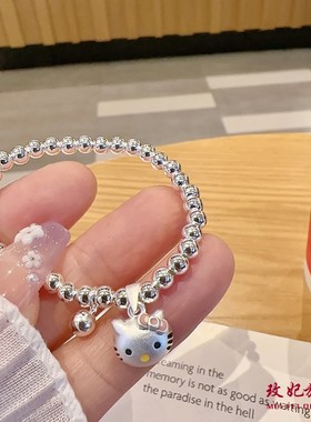 kt猫头纯银手链女卡通时尚可爱