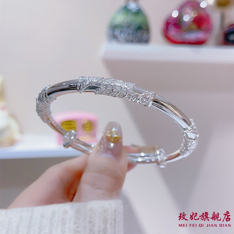繁华似锦纯银手镯女轻奢高级感