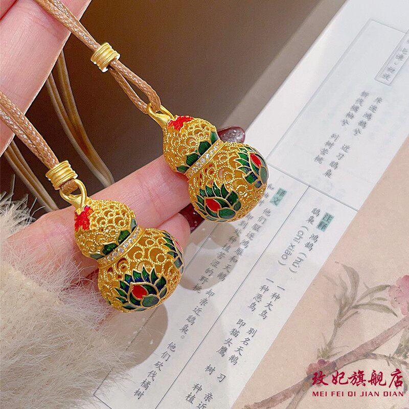 莲花葫芦纯银项链女简约百搭轻奢