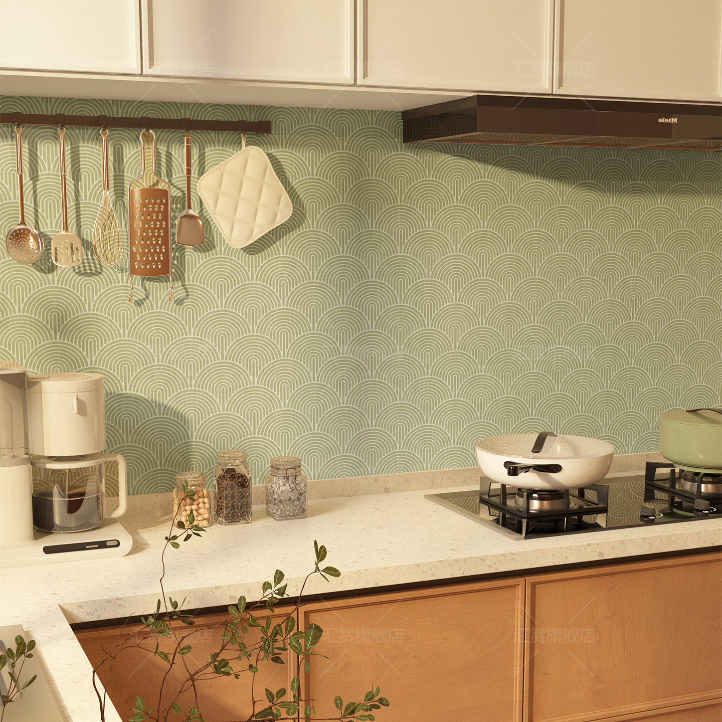 汇赏厨房灶台防油贴纸防火耐高温墙贴油烟机柜翻新遮丑贴膜墙壁纸,家居饰品,软装墙贴,淘宝优惠券,粉丝福利购,淘宝优惠卷