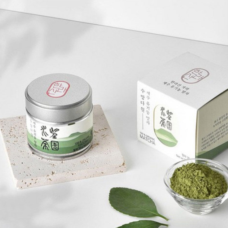 [爱德专属]韩国直邮水望茶园清净济州招牌头茬抹茶罐装30g