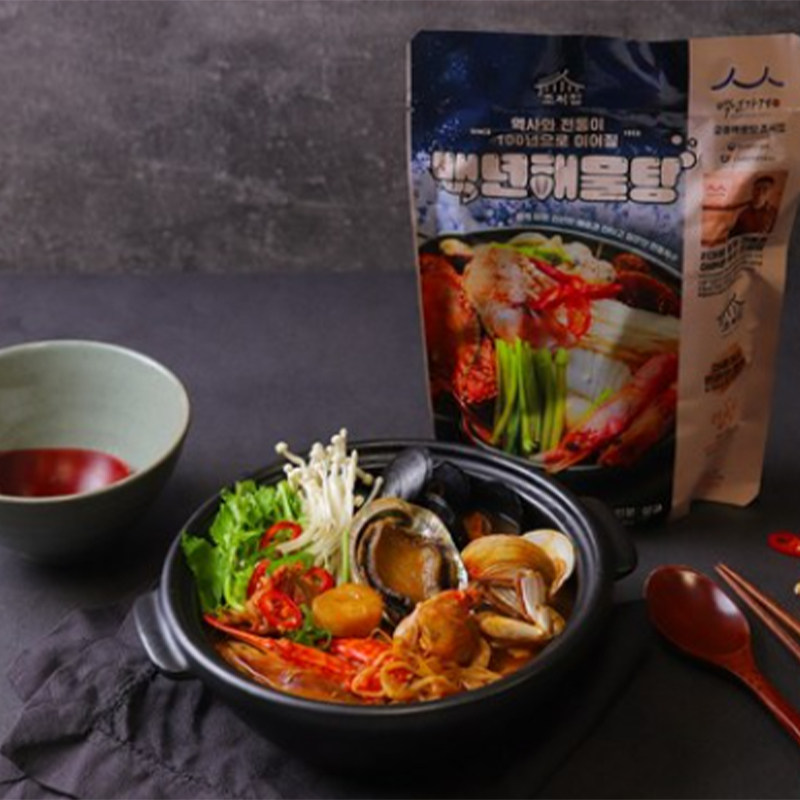 [爱德专属]韩国直邮百年老店赵氏家百年海鲜汤美味海鲜速食包850g