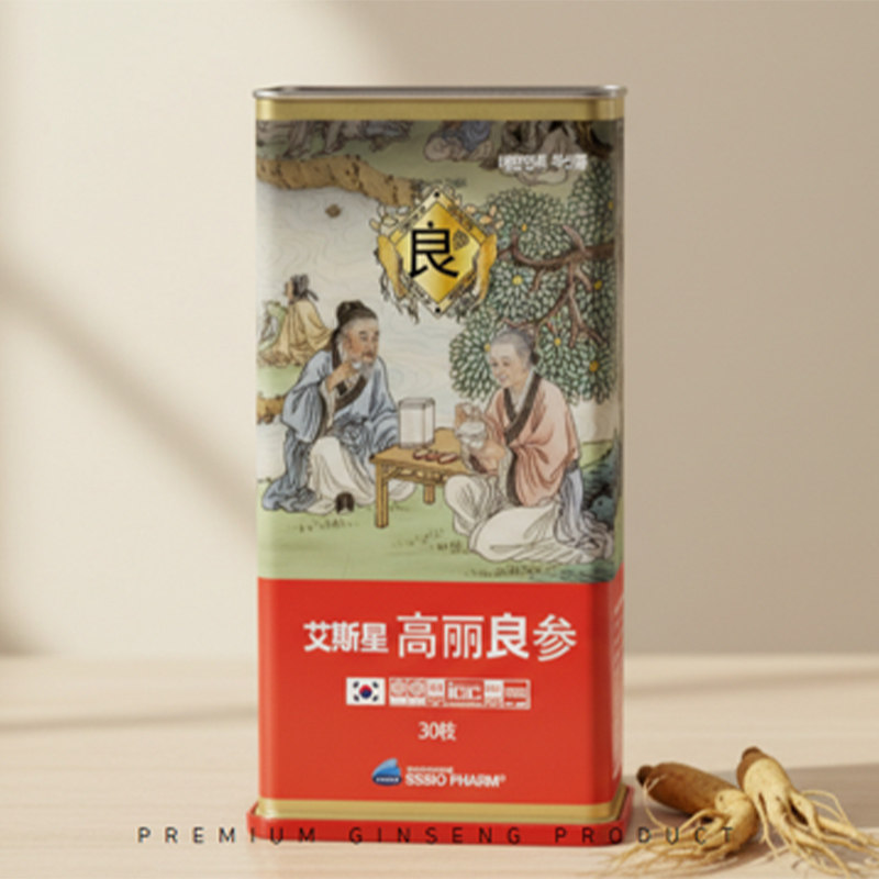 [爱德专属]韩国直邮艾斯星自然培育上等6年根高丽洋参30地300g