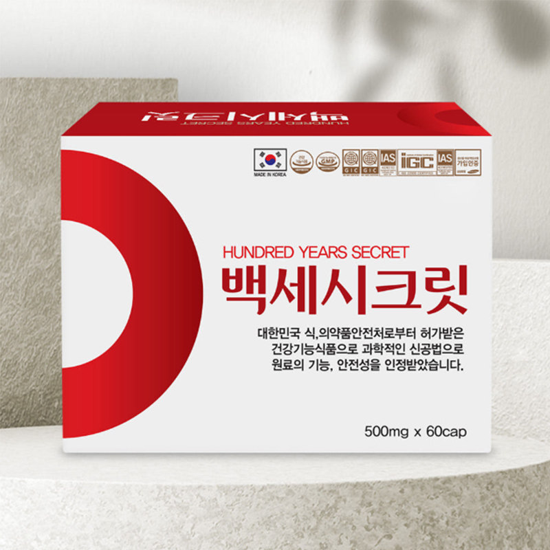 [爱德专属]韩国直邮HUNDREDYEARSSECRET百年秘决营养补充胶囊60粒
