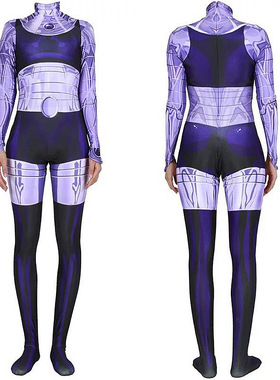 Blackfire正义联盟少年泰坦星火Starfire连体紧身衣
