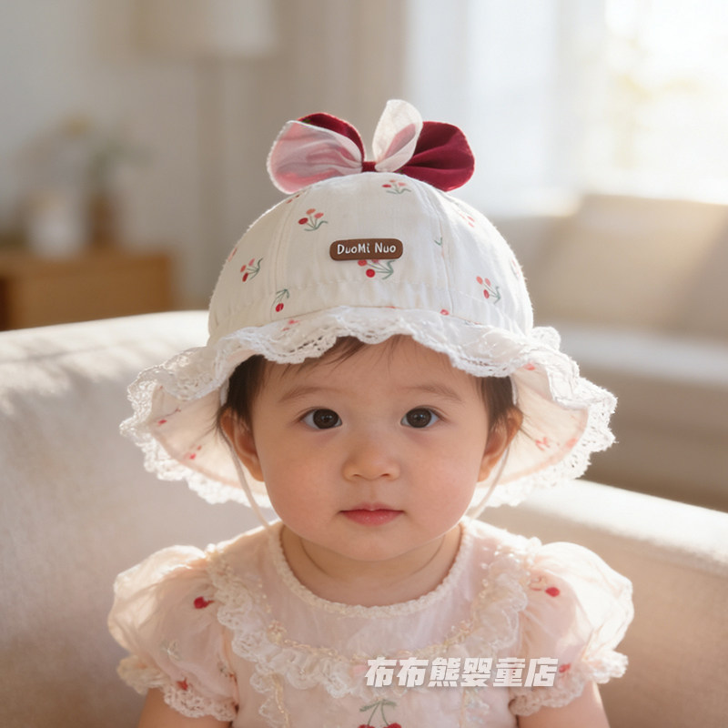 女宝宝春秋薄款防晒渔夫帽