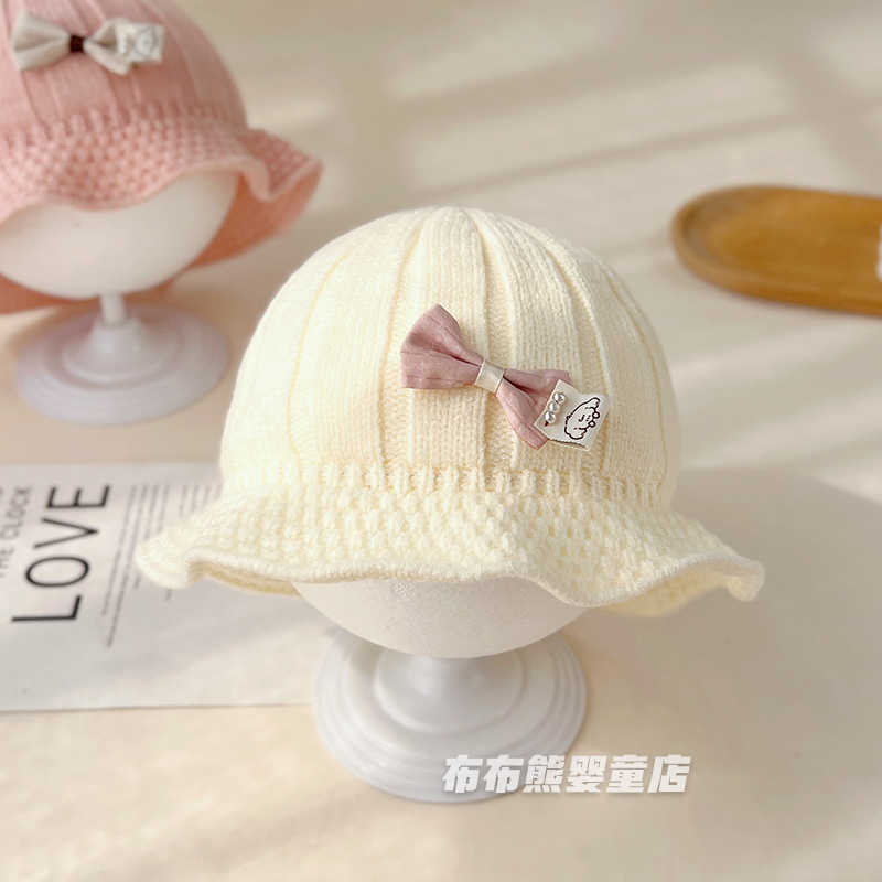 婴儿帽子春秋韩版公主遮阳渔夫帽