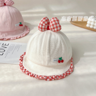 女宝宝帽子春秋薄款大帽檐鸭舌帽婴儿秋季遮阳防晒帽儿童女棒球帽