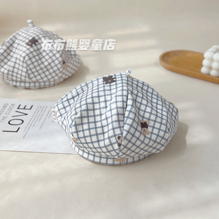婴儿帽子春秋薄款韩版洋气贝雷帽男女宝宝秋天百搭婴幼儿童画家帽
