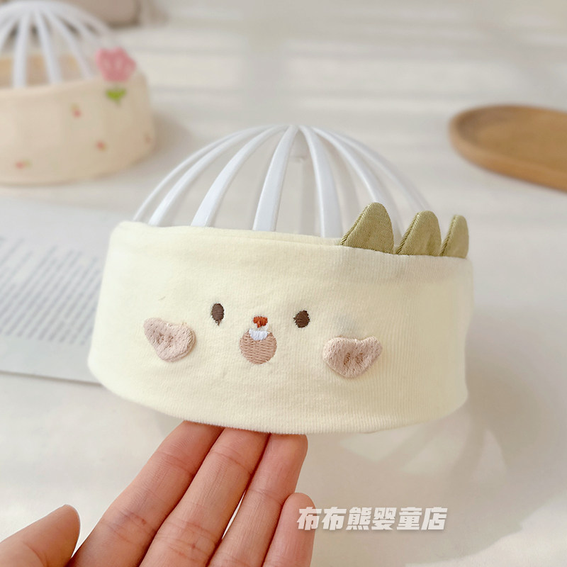 夏季全棉薄款婴儿护囟门空顶帽