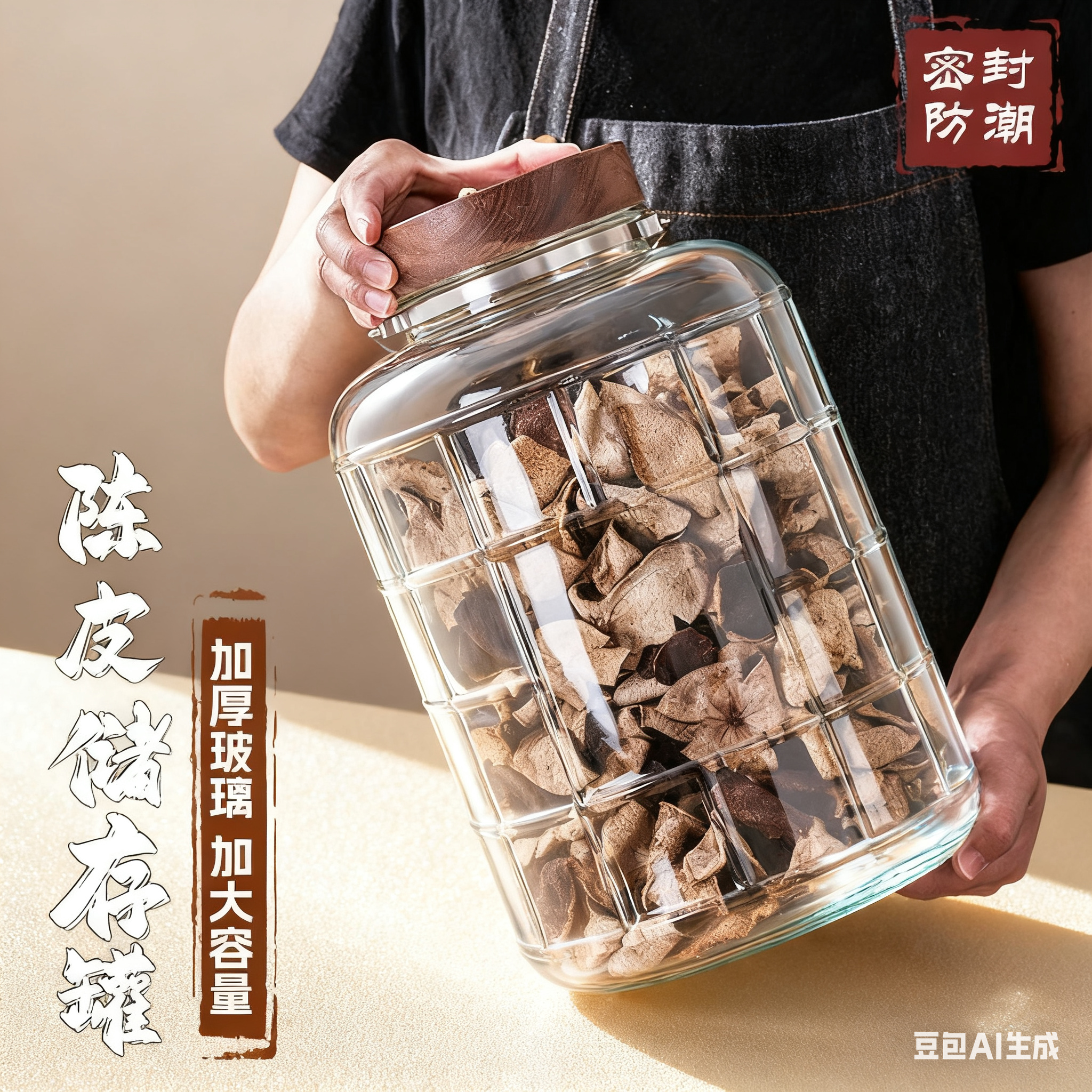 陈皮储存罐专用玻璃密封罐