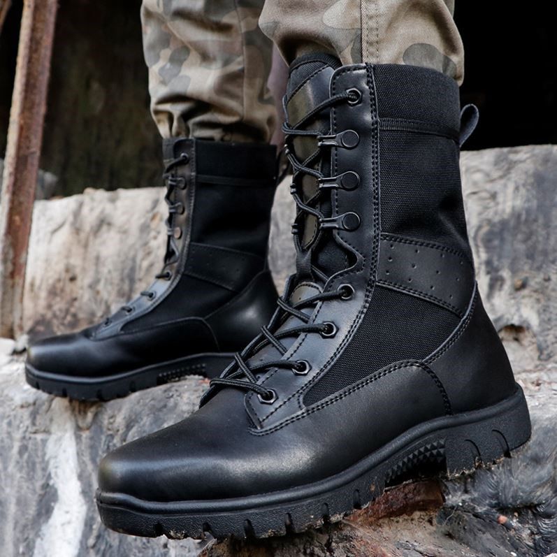 新战靴男超轻透气减震防水cqb户外靴作战训靴耐磨登山靴子保安靴