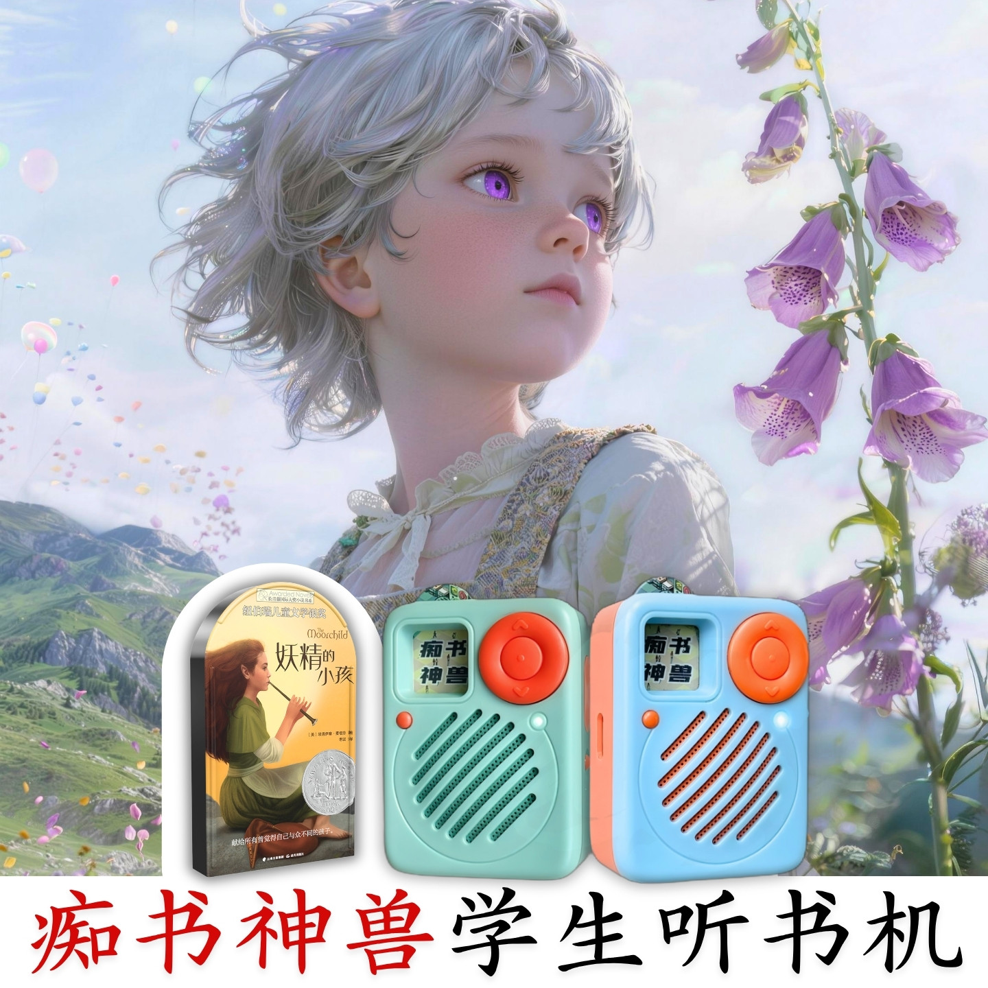 中小学习提升大奖名著妖精的小孩听书卡中小学生专用听书机故事机图片