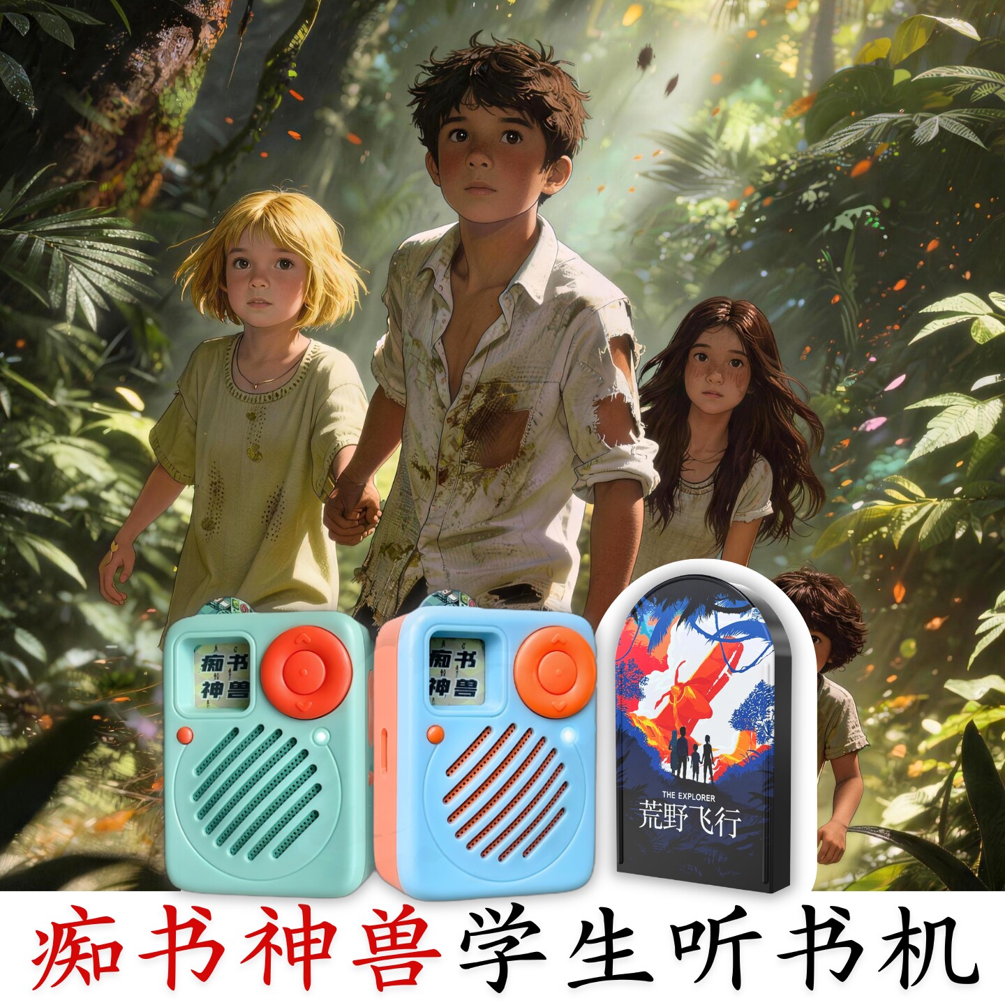 中小学生爆款礼物.原文听书卡荒野飞行.中小学生专用听书机故事机图片