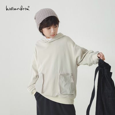 williambeta针梭立体拉链袋卫衣