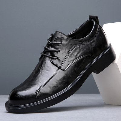 帝罗鲨男鞋大头皮鞋正装商务软底