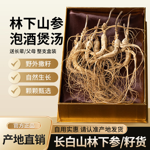 人参野山参20年长白山林下参礼盒