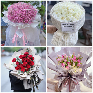 阜阳市临泉太和阜南颍上县同城鲜花速递情人节玫瑰花束生日配送店