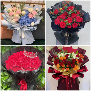 广州荔湾越秀海珠区天河区同城配送女友礼物玫瑰花束生日鲜花速递