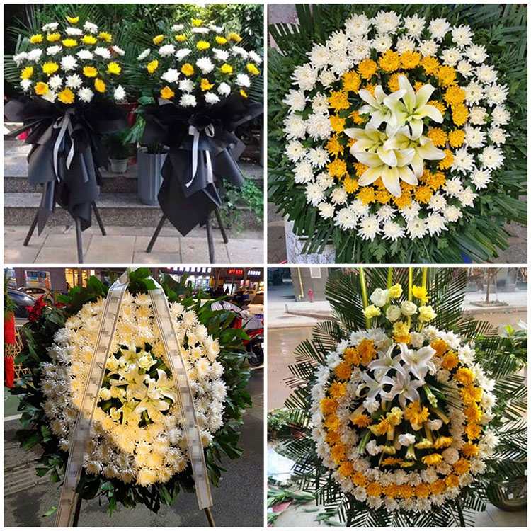 锦州凌海北镇市黑山县义县同城配送白事花圈丧事花蓝祭奠送殡仪馆