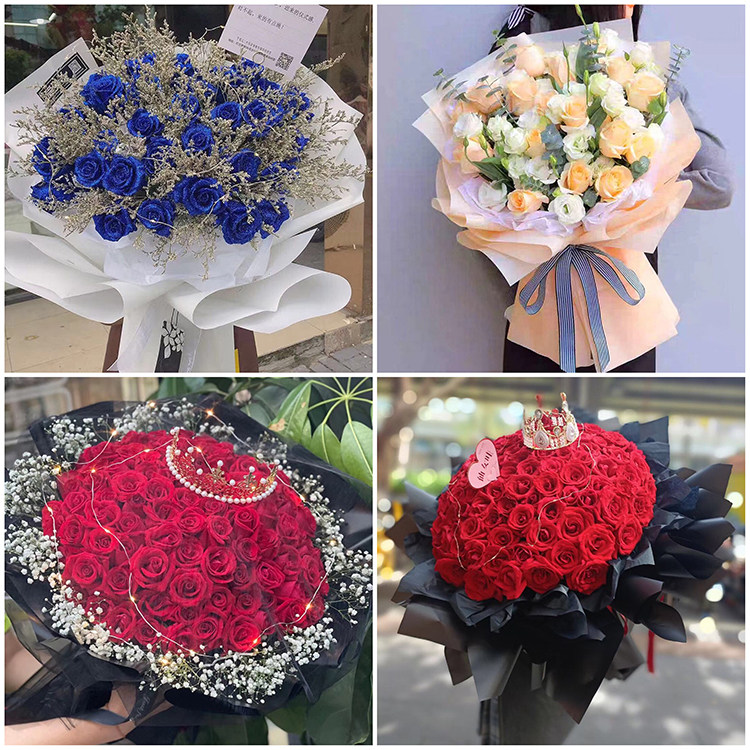 中山市古镇镇横栏镇三角镇同城鲜花速递情人节玫瑰花束送女友老婆
