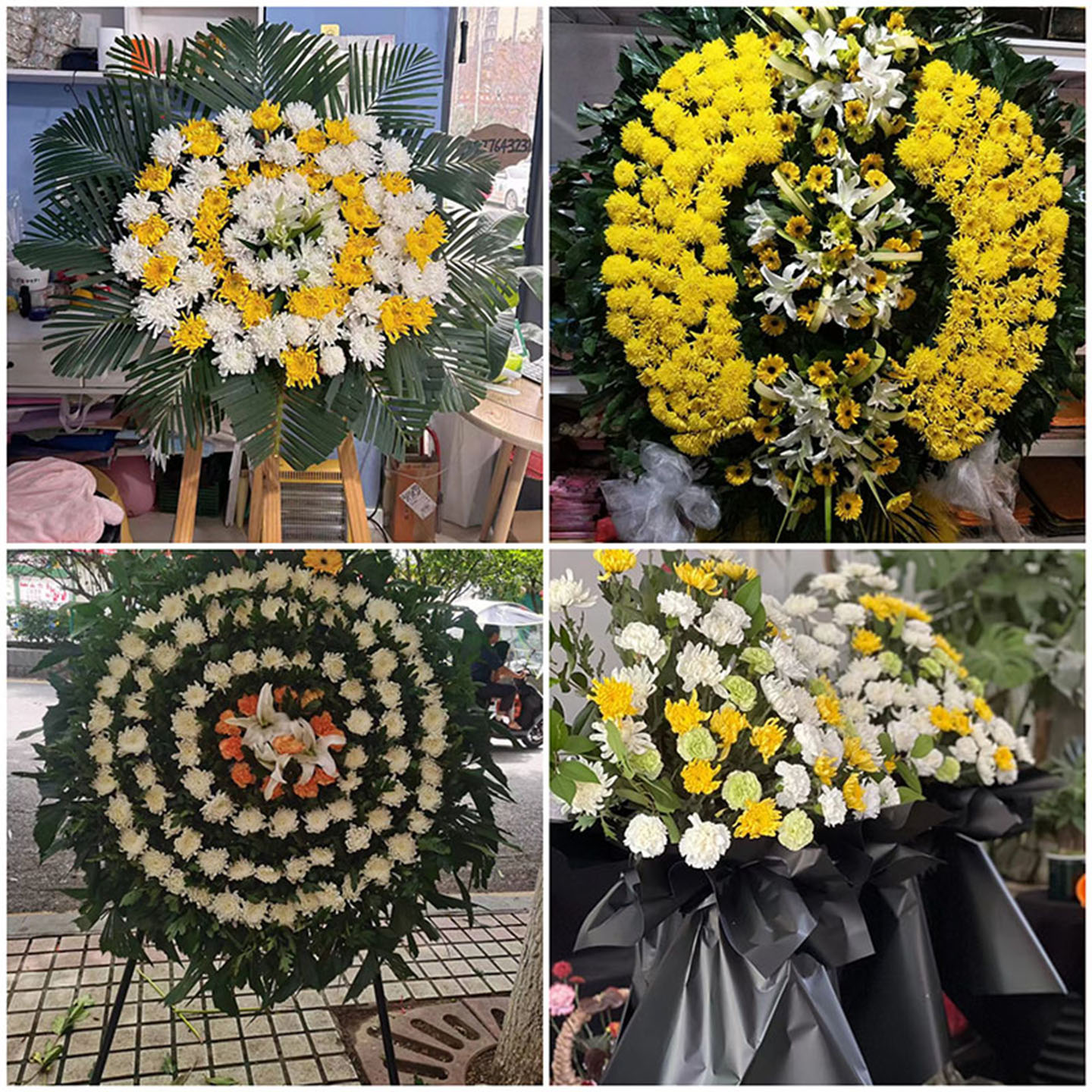 太原鲜花白事丧事花圈祭奠花蓝送殡仪馆杏花岭区尖草坪区同城代送