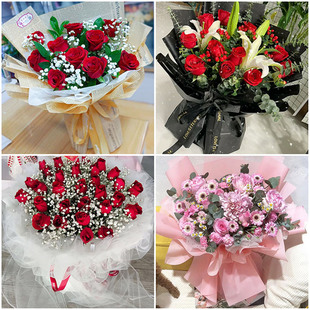 襄阳襄城樊城襄州区南漳谷城同城配送女友红玫瑰花束生日鲜花速递