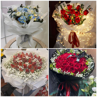 常德市桃源县石门县津市市同城配送女友礼物玫瑰花束生日鲜花速递