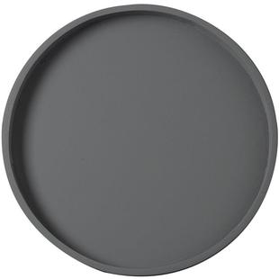 花盆托盘圆形黑灰白紫砂棕色家用底座垫仿水泥陶瓷塑料加厚接水盘