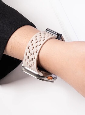 适用iwatch11表带S11苹果手表applewatch9夏天s10新款S8硅胶S7磁吸10个性透气6代SE3女高级ultra2男运动智能