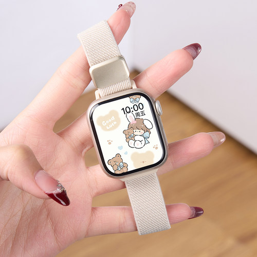 匠戴适用iWatch细款尼龙编织表带