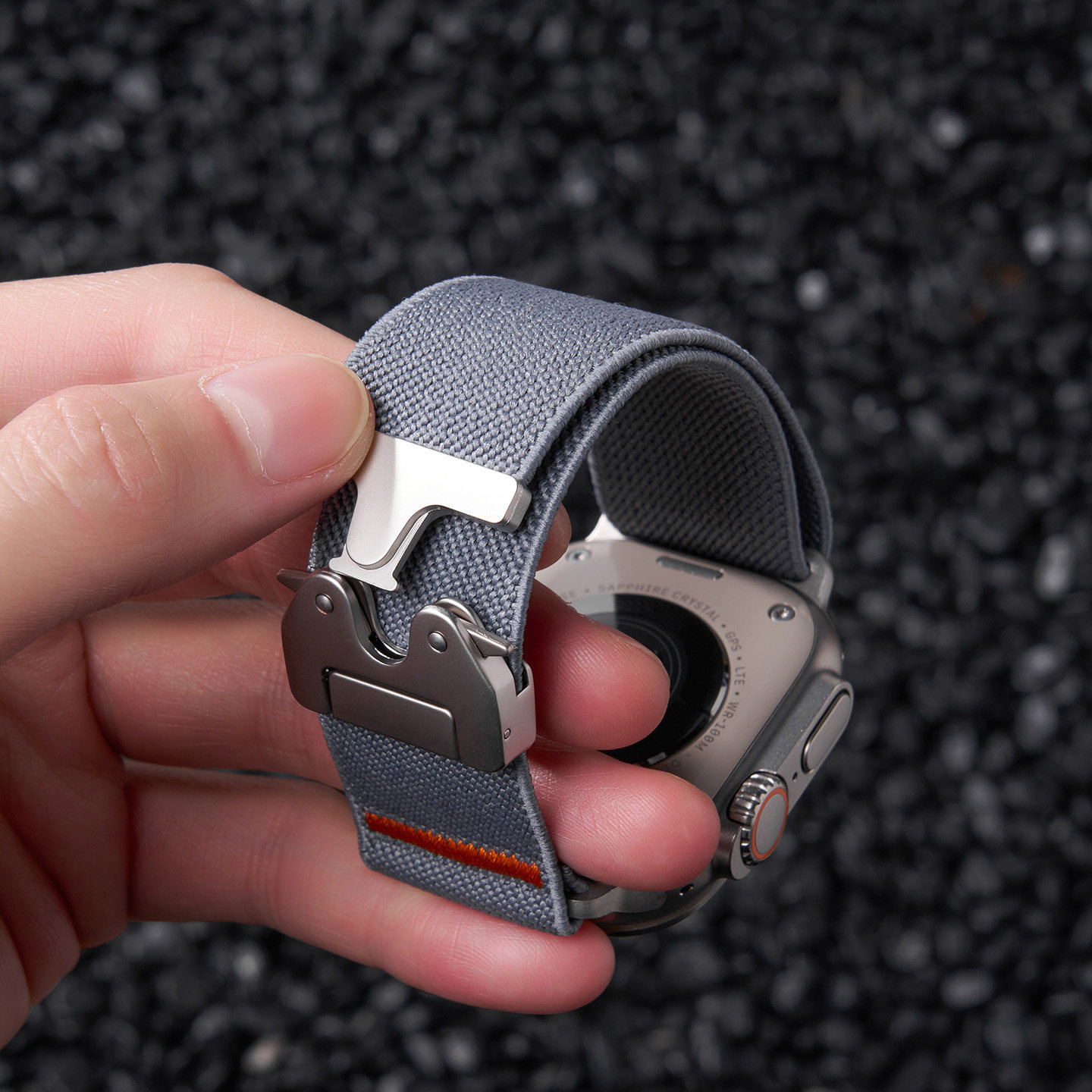 【降落伞式卡扣】匠戴适用苹果S11手表applewatch ultra3/2表带iwatchs10尼龙9编织8新款se男款7运动透气腕带