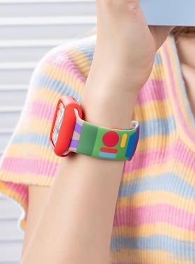 适用applewatch11表带苹果S11手表iwatch9可爱玩具总动员S10硅胶S9新款卡通胡迪S8夏季运动女SE3高级智能美式