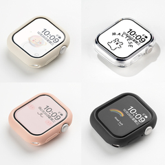 匠戴适用苹果手表保护壳iwatchs10边框壳硅胶se全包ultra2半包s9软壳s8/7透明智能applewatch防摔保护套女