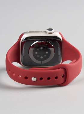 【圣诞新年红】匠戴适用applewatch11表带iwatch9苹果S10手表S9细款硅胶S8新款8运动SE3女生S7秋冬腕带可爱细