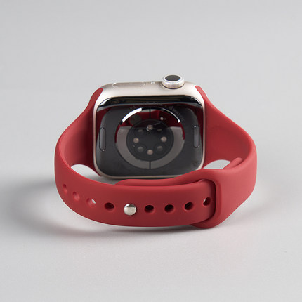 【圣诞新年红】匠戴适用applewatch11表带iwatch9苹果S10手表S9细款硅胶S8新款8运动SE3女生S7秋冬腕带可爱细
