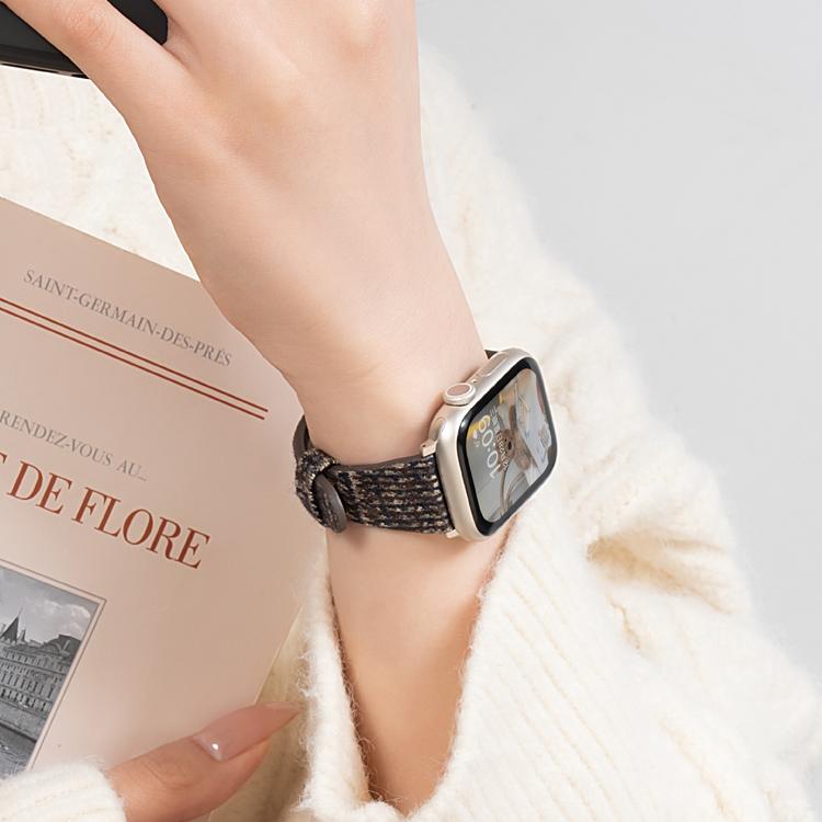 适用iwatch8表带10苹果S9手表applewatch9真皮S8毛呢S7夏季S10新款女7可带SE高级S6小众6代创意ultra运动