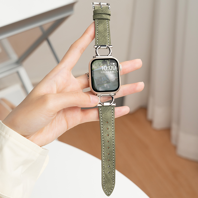 匠戴适用苹果S9手表iwatch9表带applewatch8女透气S8创意S10金属10真皮S7夏季S6高级SE智能ultra新款7运动