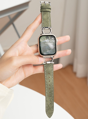 匠戴适用苹果S11手表iwatch11表带applewatch8女透气S9创意S10金属10真皮S7夏季S6高级SE3智能ultra新款7运动