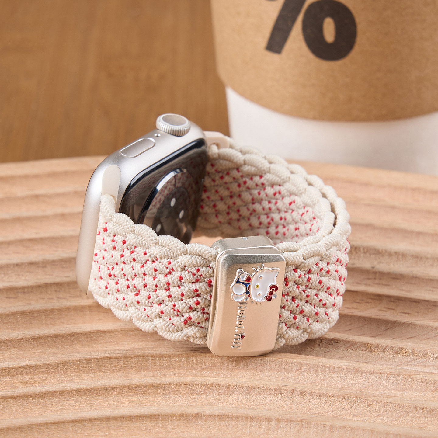 匠戴适用iwatch11表带苹果S10手表applewatch9可爱kt创意磁吸S8春夏尼龙编织se3新款运动女款高级Ultra3智能