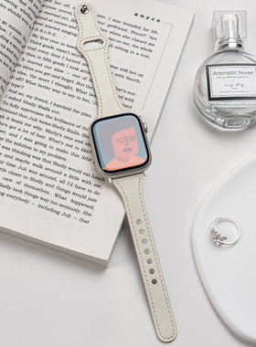 【李佳琦超级年货家装潮电节】适用iwatch11表带苹果S11手表applewatch10皮质S10小众S9高级SE女S8代智能新款