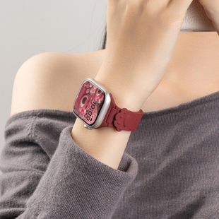 女S9秋冬运动智能 匠戴适用iwatch11表带苹果S11手表applewatch猫爪S10小蛮腰硅胶磁吸SE新款 原创猫爪工装